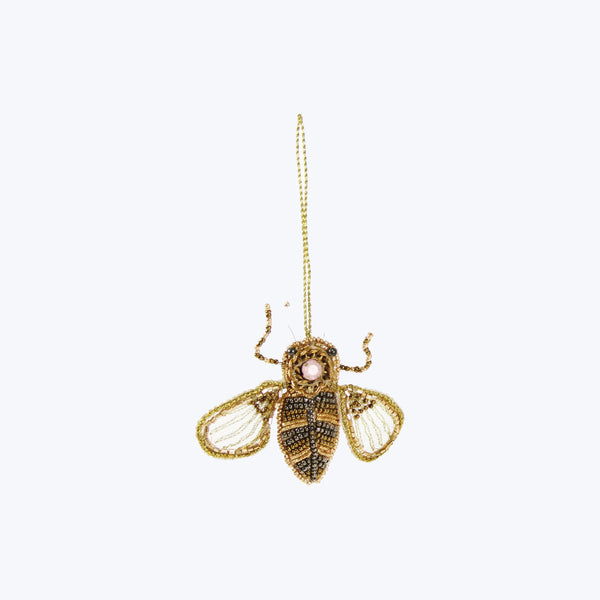 Assorted Sequin Bee Ornament Gold