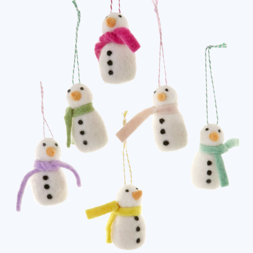 Assorted Merry + Bright Snowman Ornament