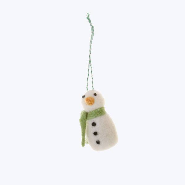 Assorted Merry + Bright Snowman Ornament Green