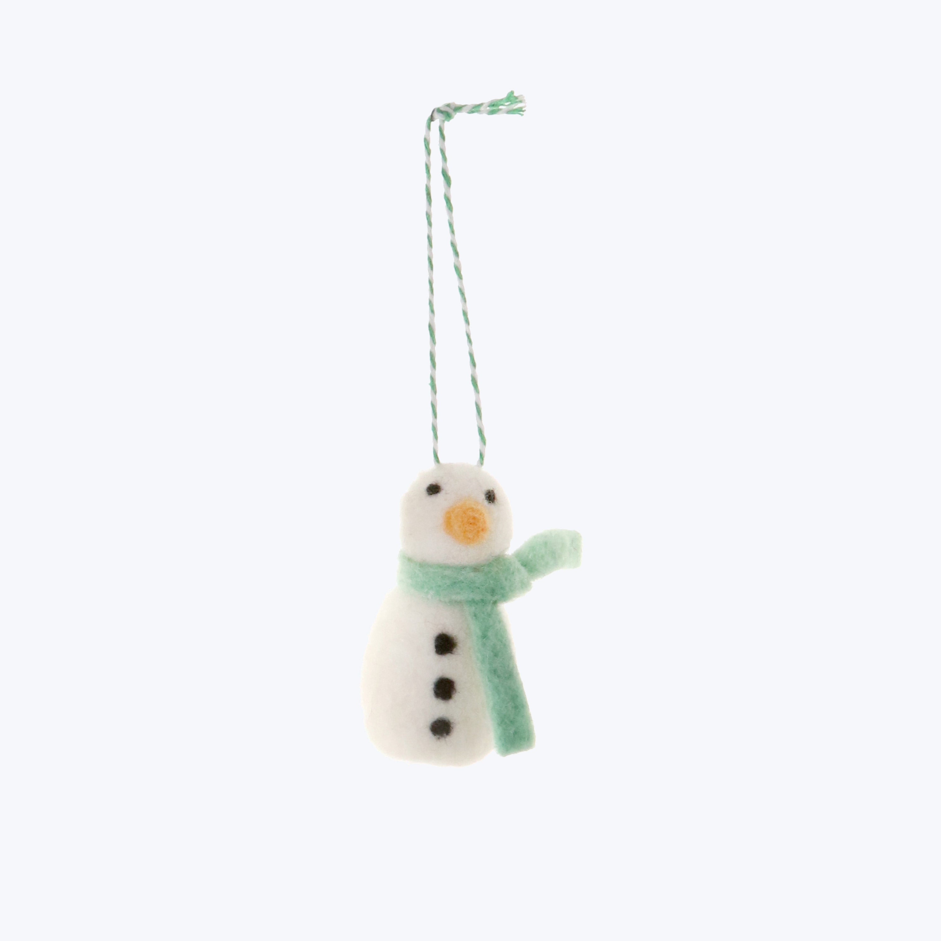 Assorted Merry + Bright Snowman Ornament Mint