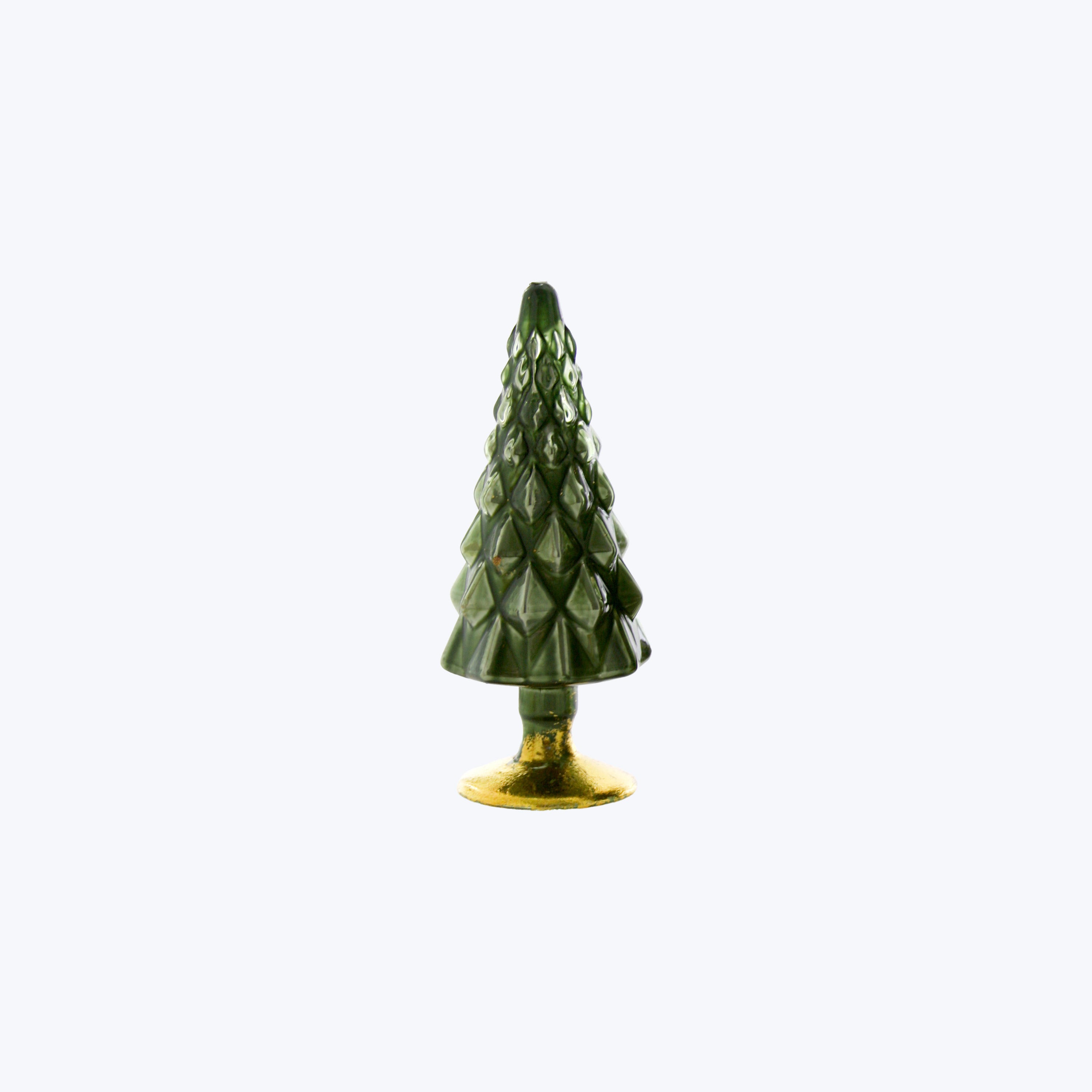 Small Green Hue Glass Tree Green / 4.5"