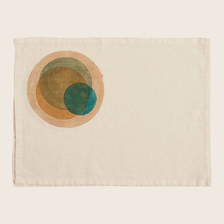 Tela Macchiato Linen Placemat Jade Green