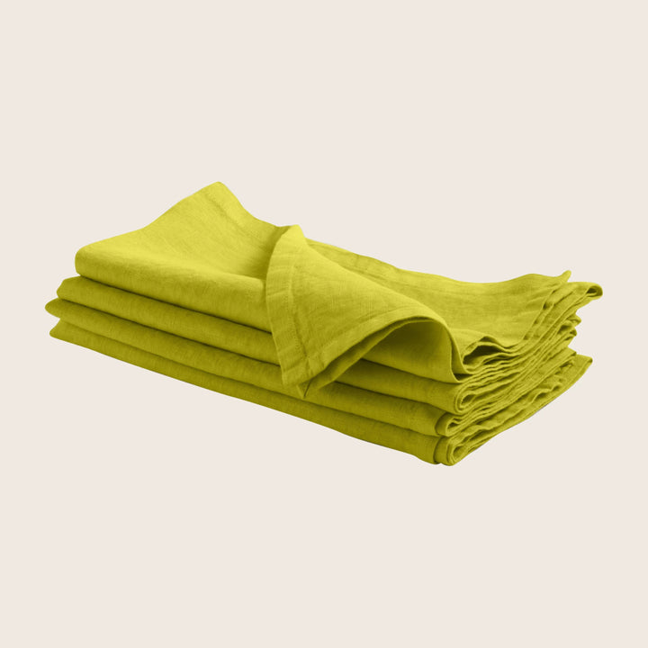 Tela Linen Napkin Apricot Yellow