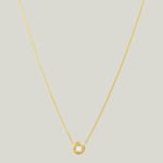 Diamond Shape Necklace - Champagne Round Rose Cut