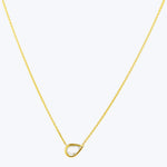 Diamond Shape Necklace - Rose Cut Pear Set East-West