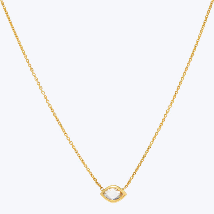 Diamond Shape Necklace - Marquise Rose Cut