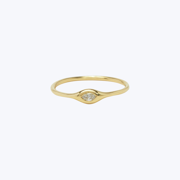 Mini Diamond Shape Ring - Marquise