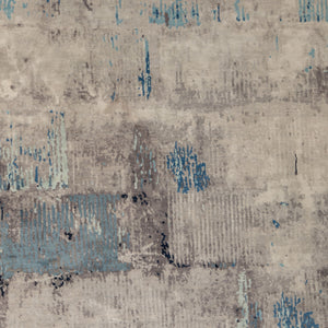 Contemporary Tibetan Wool Silk Blend Rug - 6' x 9' - hover