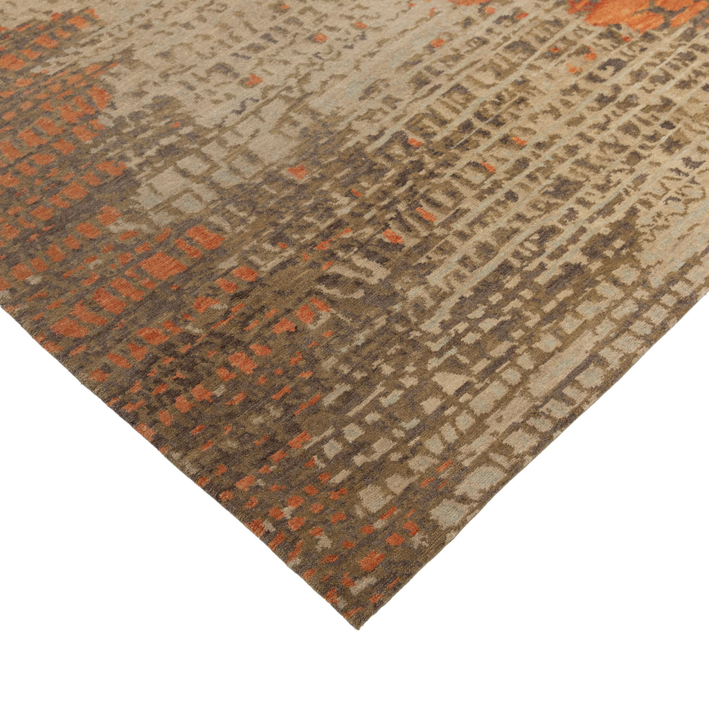 Contemporary Tibetan Wool Silk Blend Rug - 8' x 10'