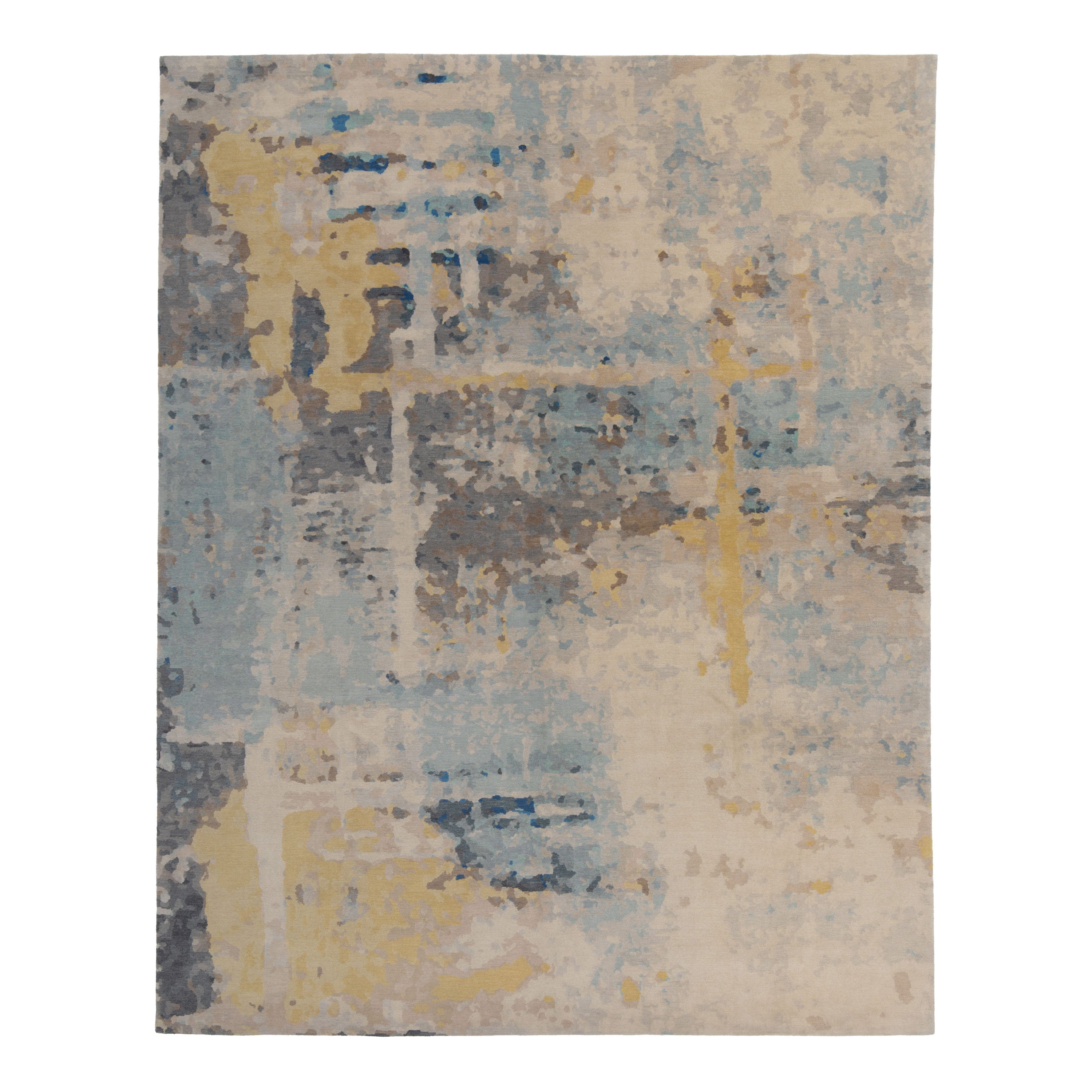 Contemporary Tibetan Wool Silk Blend Rug - 8' x 10'