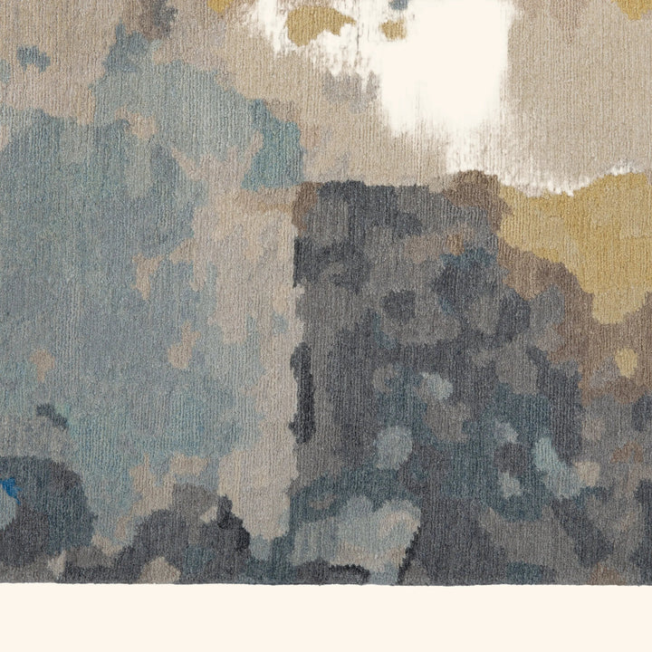 Contemporary Tibetan Wool Silk Blend Rug - 8' x 10'