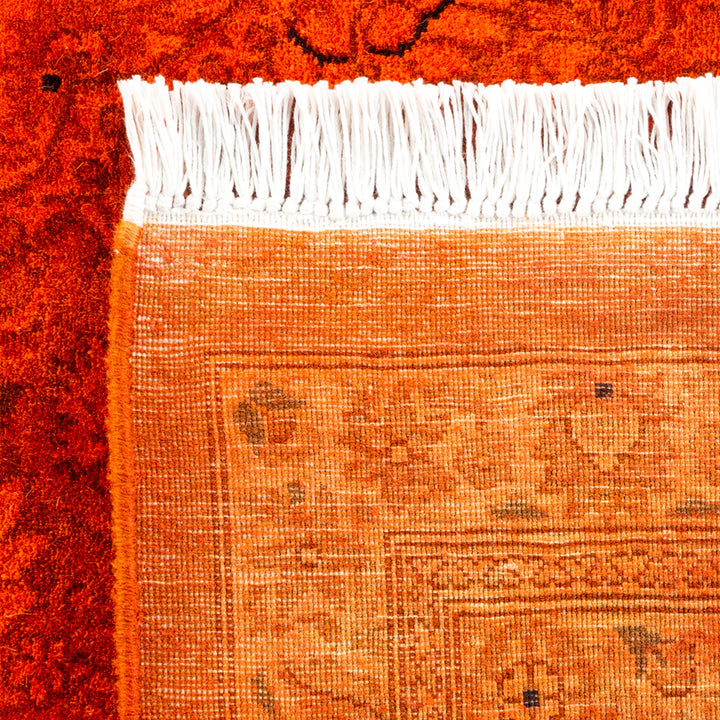 Orange Overdyed Wool Rug - 8' 4" x 10' 5"