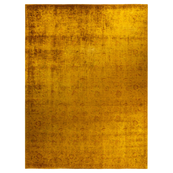 Yellow Overdyed Wool Rug - 10' 1" x 13' 9"