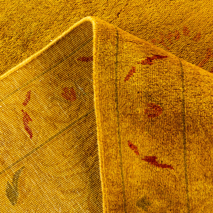 Yellow Overdyed Wool Rug - 10' 1" x 13' 9"