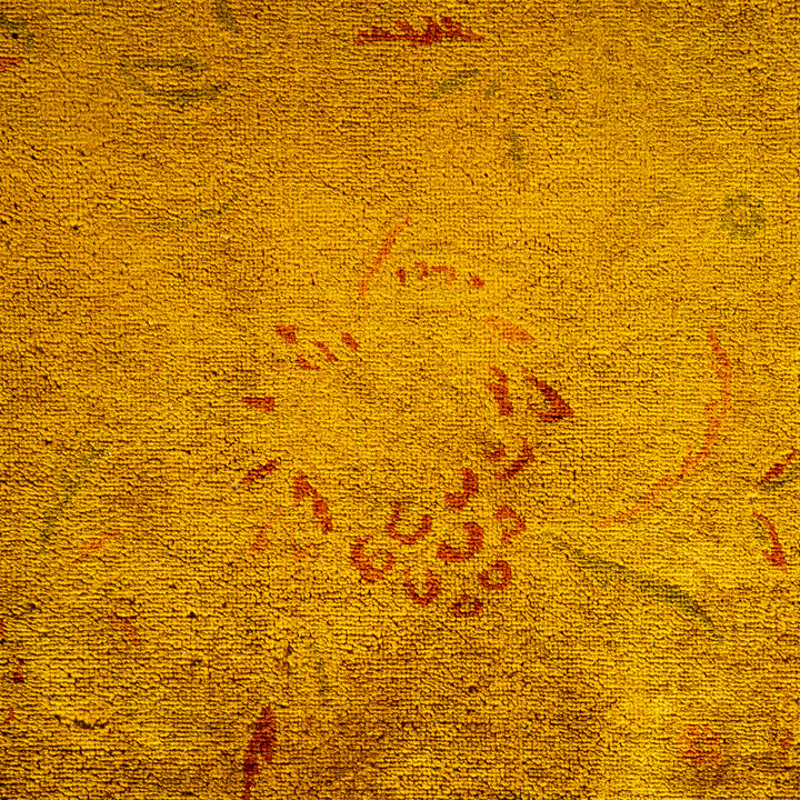 Yellow Overdyed Wool Rug - 10' 1" x 13' 9"