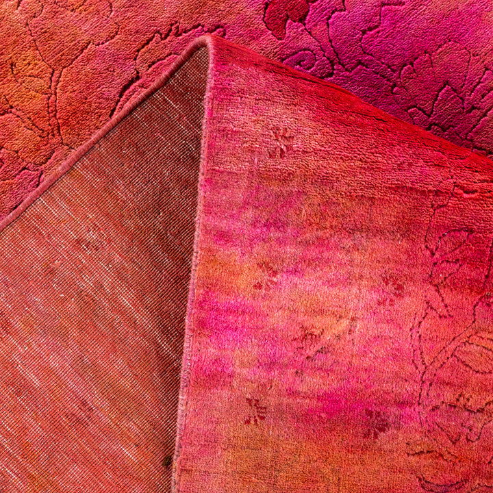 Orange Overdyed Wool Rug - 10' 4" x 13' 6"