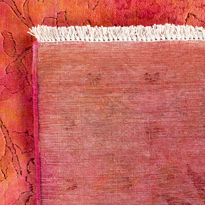 Orange Overdyed Wool Rug - 10' 4" x 13' 6"