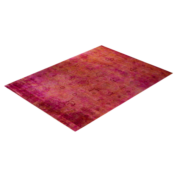 Orange Overdyed Wool Rug - 10' 4" x 13' 6"