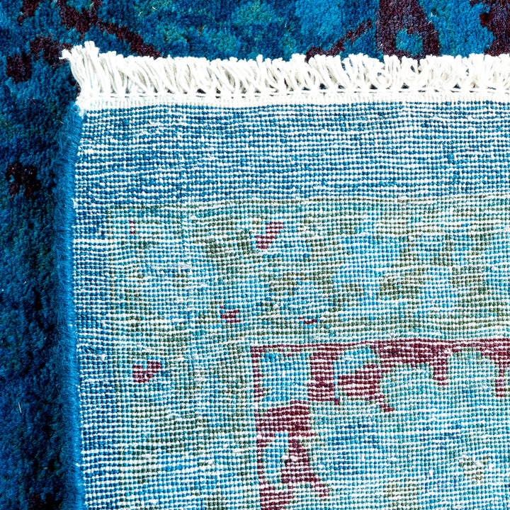 Blue Overdyed Wool Rug - 6' 1" x 9' 1"
