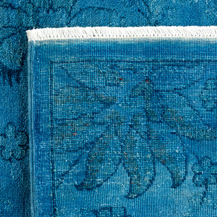 Blue Overdyed Wool Rug - 8' 7" x 9' 0"