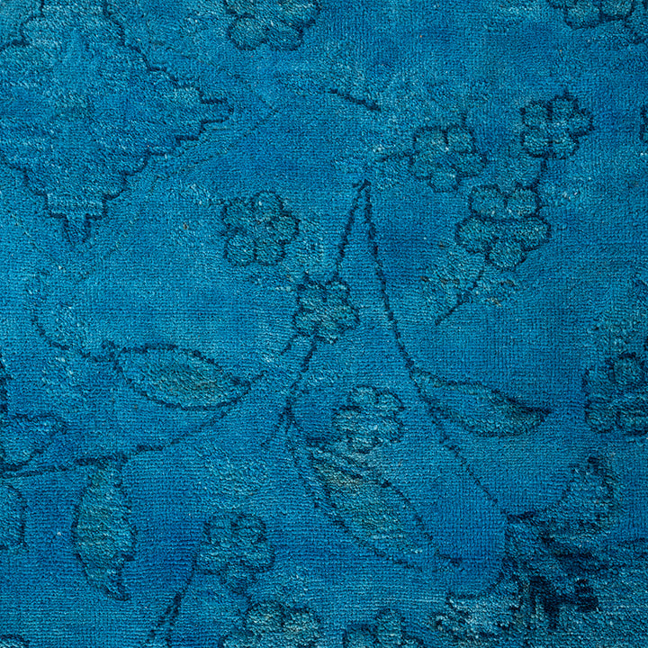 Blue Overdyed Wool Rug - 8' 7" x 9' 0"