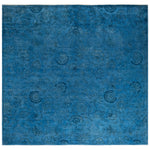 Blue Overdyed Wool Rug - 8' 7" x 9' 0"