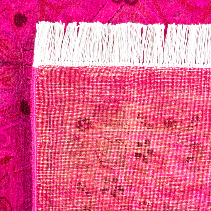 Pink Overdyed Wool Rug - 6'3" x 9'5"
