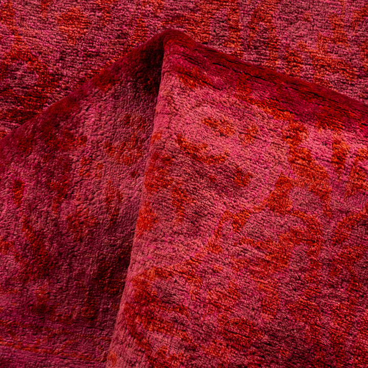 Pink Overdyed Wool Runner - 2' 6" x 10' 1"