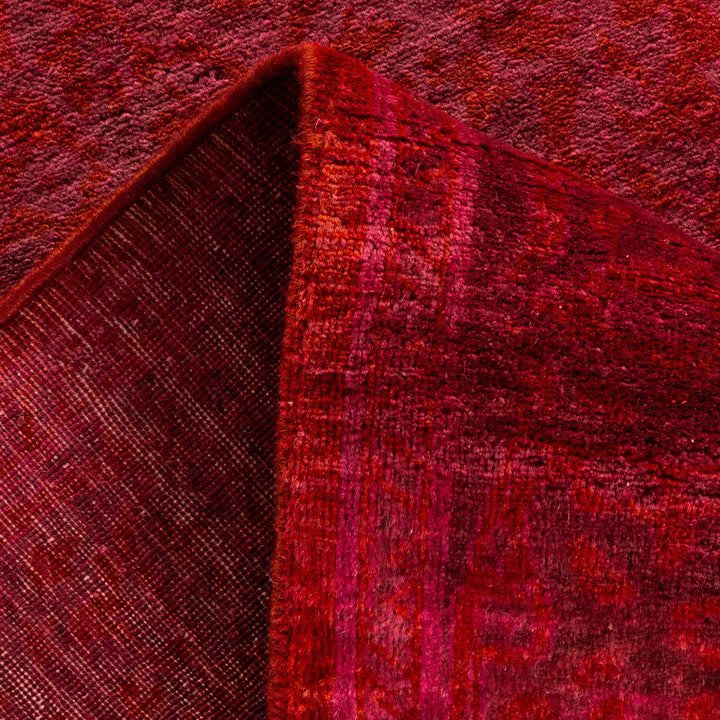 Pink Overdyed Wool Runner - 2' 6" x 10' 1"