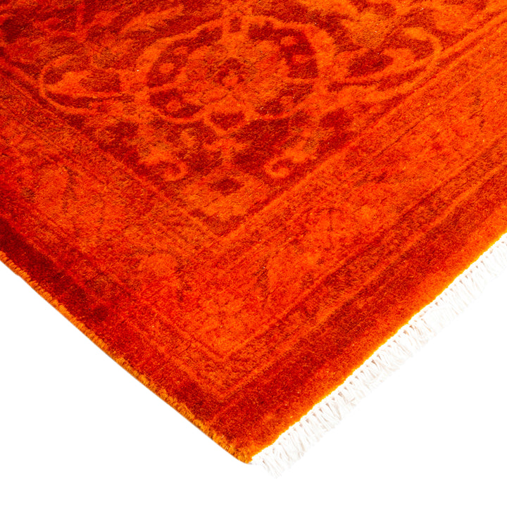 Orange Overdyed Wool Rug - 8' 2" x 10' 10"