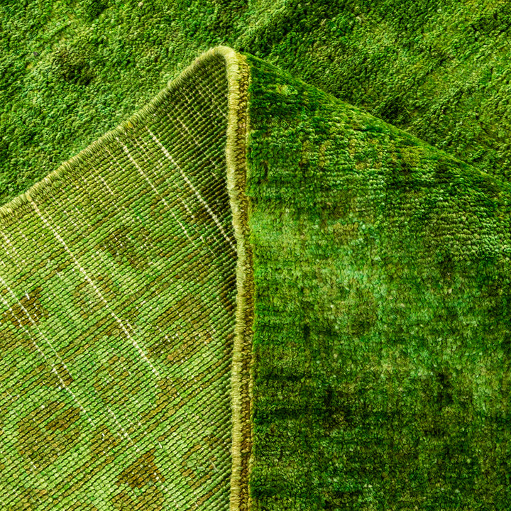Green Overdyed Wool Rug - 10' 2" x 13' 7"