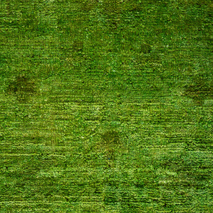 Green Overdyed Wool Rug - 10' 2" x 13' 7"