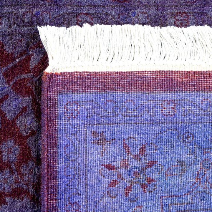 Purple Overdyed Wool Runner - 2' 7" x 10' 8"