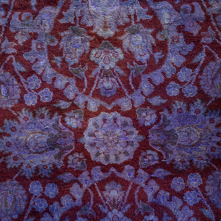 Purple Overdyed Wool Runner - 2' 7" x 10' 8"