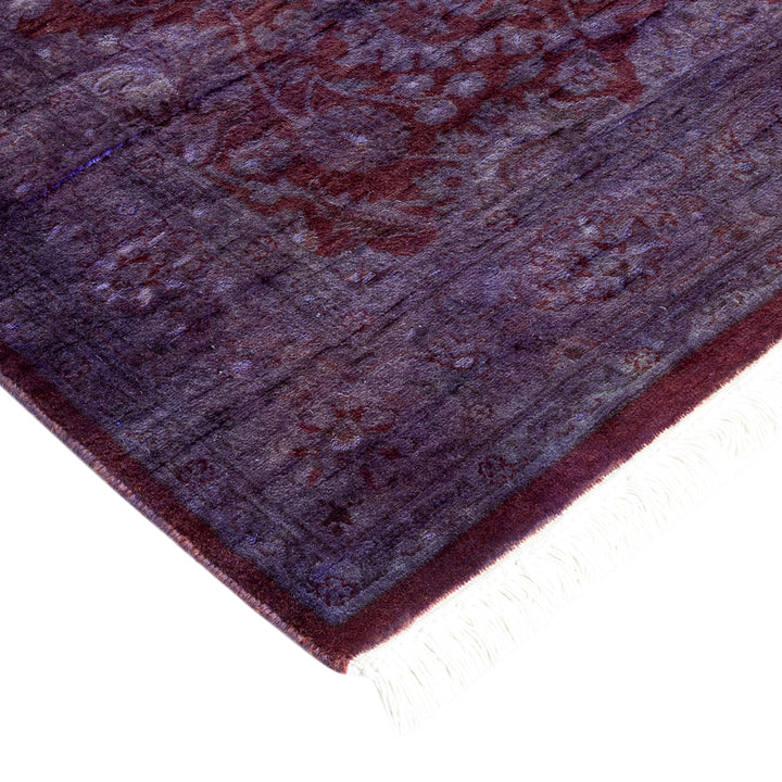 Purple Overdyed Wool Runner - 2' 7" x 10' 8"