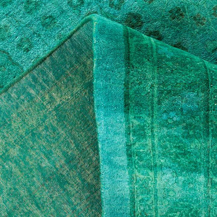 Blue Overdyed Wool Rug - 8' 3" x 10' 2"