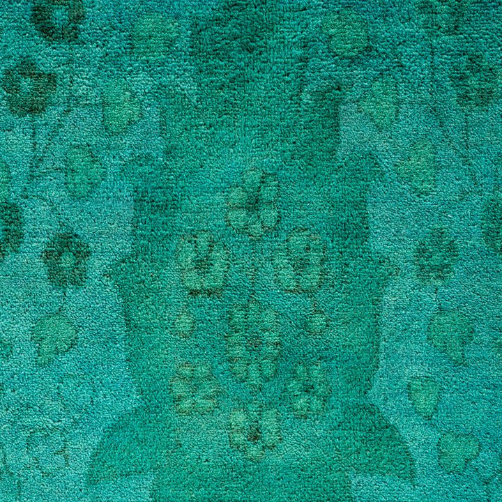 Blue Overdyed Wool Rug - 8' 3" x 10' 2"