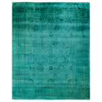Blue Overdyed Wool Rug - 8' 3" x 10' 2"