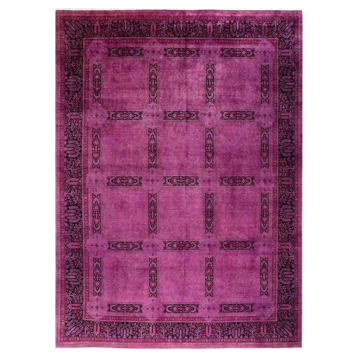 Pink Overdyed Wool Rug - 10' 3" x 13' 10"