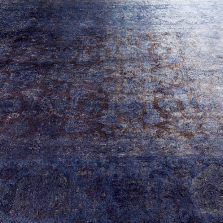 Purple Overdyed Wool Rug - 8' 2" x 9' 10"