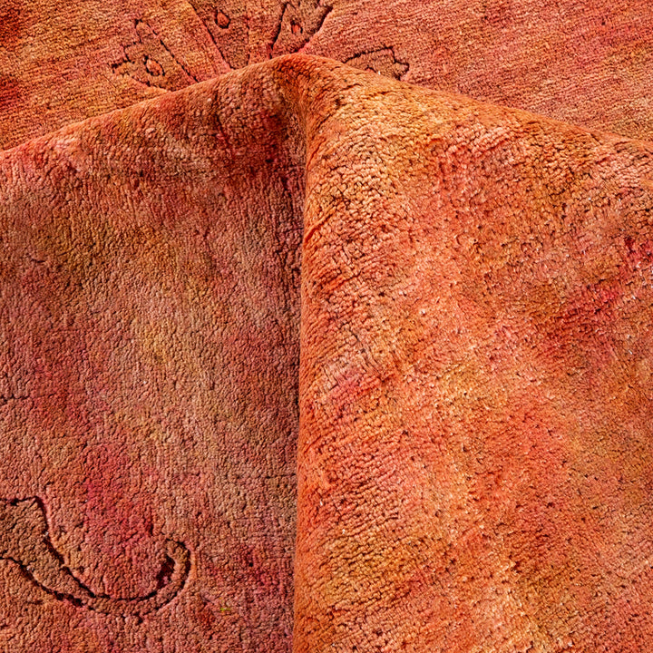 Pink Overdyed Wool Rug - 10' 1" x 14' 1"