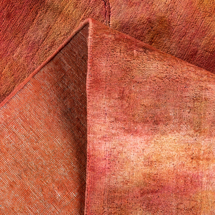 Pink Overdyed Wool Rug - 10' 1" x 14' 1"