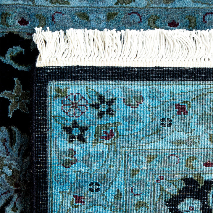 Black Overdyed Wool Runner - 2' 7" x 10' 8"