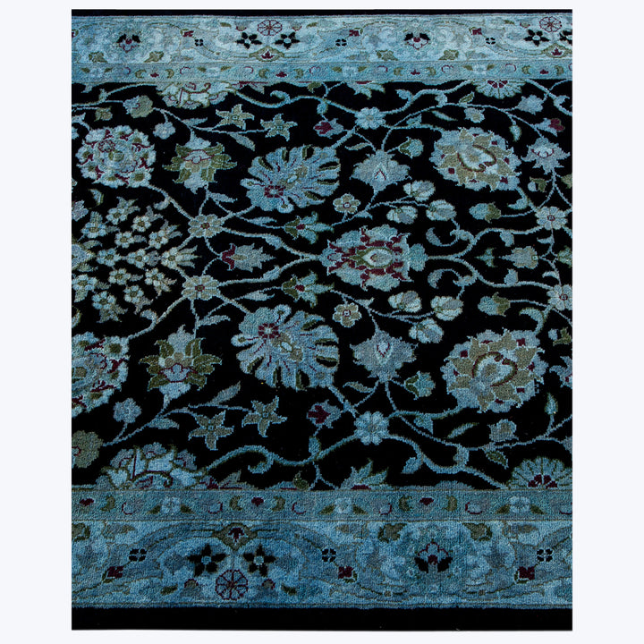 Black Overdyed Wool Runner - 2' 7" x 10' 8"