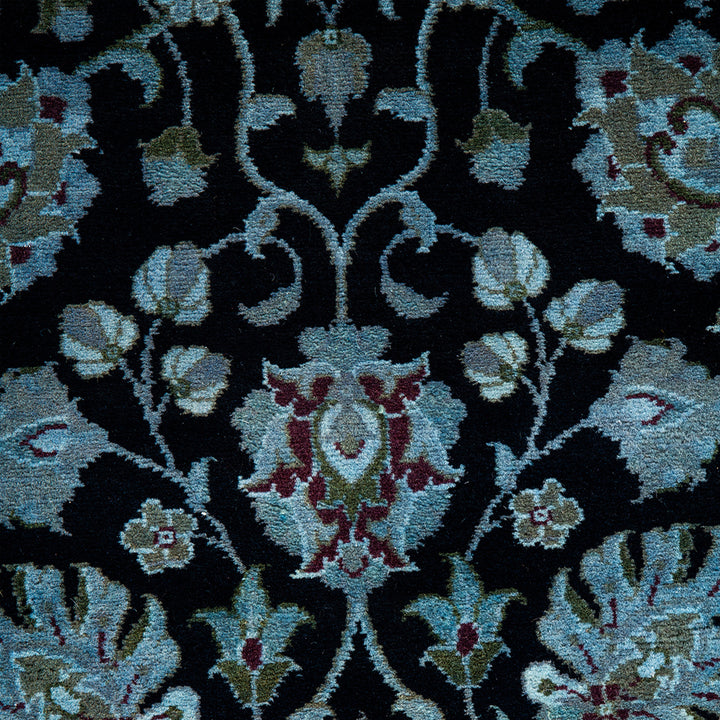 Black Overdyed Wool Runner - 2' 7" x 10' 8"