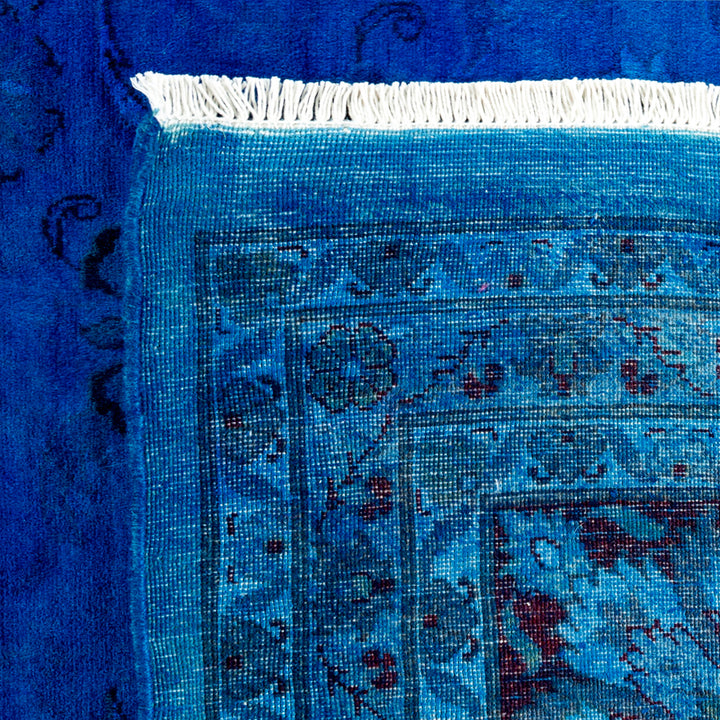Blue Overdyed Wool Rug - 9' 2" x 12' 3"