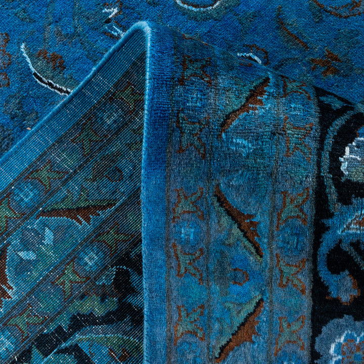 Blue Overdyed Wool Rug - 10' 1" x 14' 6"