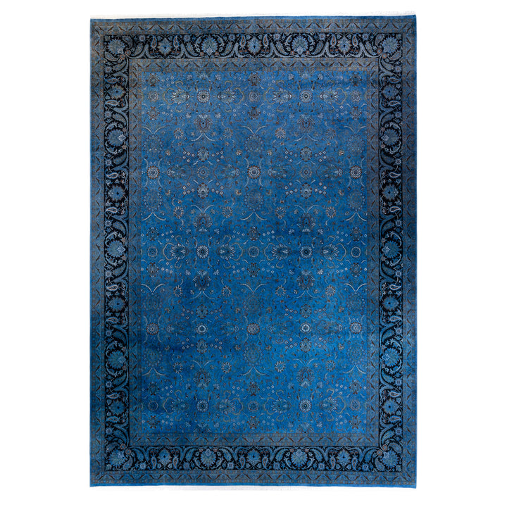 Blue Overdyed Wool Rug - 10' 1" x 14' 6"