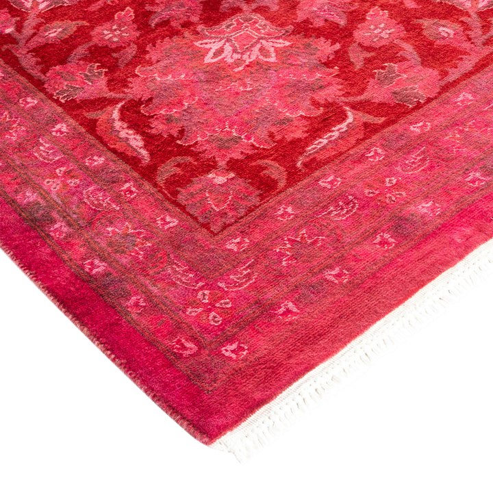 Pink Overdyed Wool Rug - 9' 1" x 12' 4"
