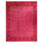 Pink Overdyed Wool Rug - 9' 1" x 12' 4"